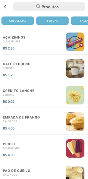Tela do aplicativo eChef